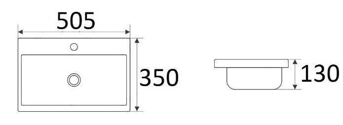 Приобрести раковина ceramalux 50 см 9595-50