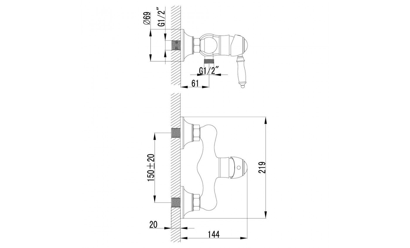 Приобрести lemark смеситель для душа villa, бронза lm4803b