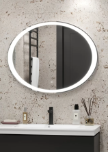 Continent Зеркало с подсветкой Credo 90х70 см, белое