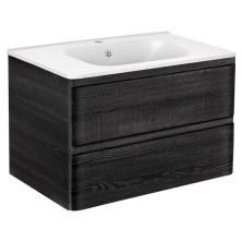 Vincea Тумба подвесная Vico 80 см, карбон с белой раковиной VMC-2V800CN;VCB-2VP800W