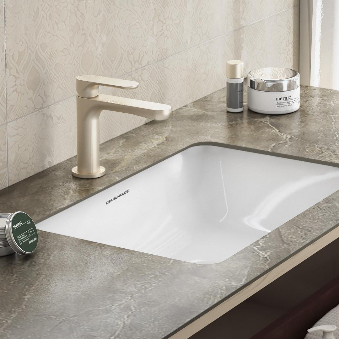 Приобрести kerama marazzi смеситель для раковины ole, золотой атласный 69412km.m0.071