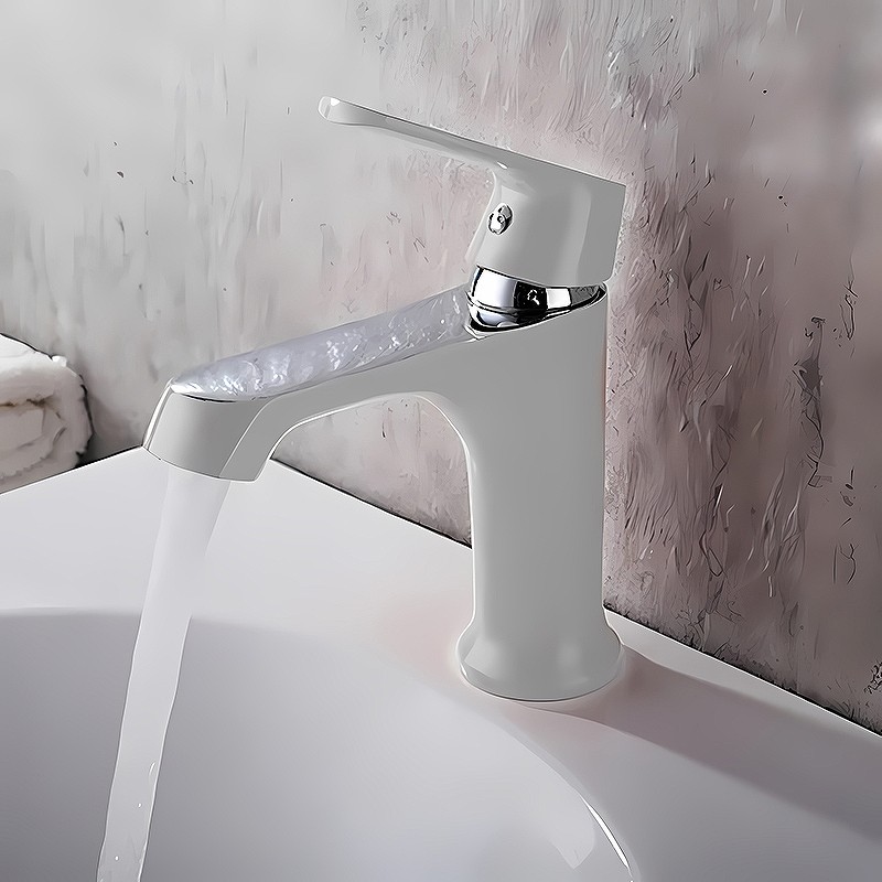 Приобрести haiba смеситель для раковины 155мм, белый\хром hb-10804