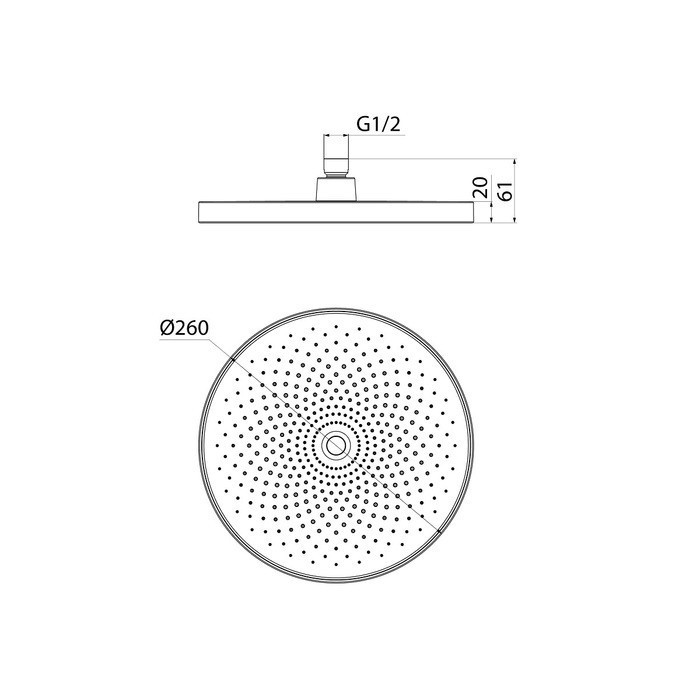 Приобрести iddis верхний душ 26х26см, круглый, хром spa26cpi64