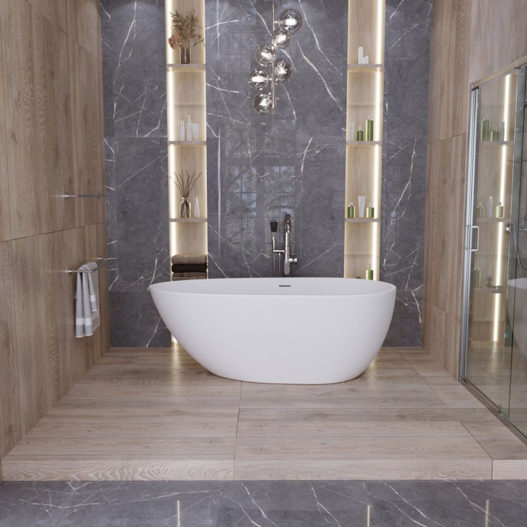 Приобрести grossman отдельностоящая ванна classic 170x80 см, белая матовая gr-2501m