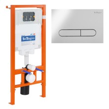 BelBagno Инсталляция для подвесного унитаза с клавишей смыва, хром BB002-80/BB005-PR-CHROME