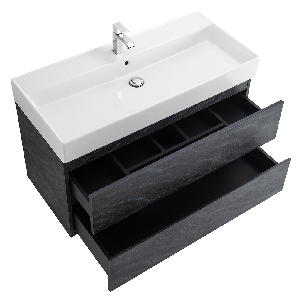 Приобрести cezares тумба подвесная с раковиной molveno 46 100 см antracite, антрацит molveno 46-100-2c-so-antr