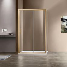 Vincea Душевое ограждение Garda 90х120 см, прозрачное, золото VSR-1G9012CLG