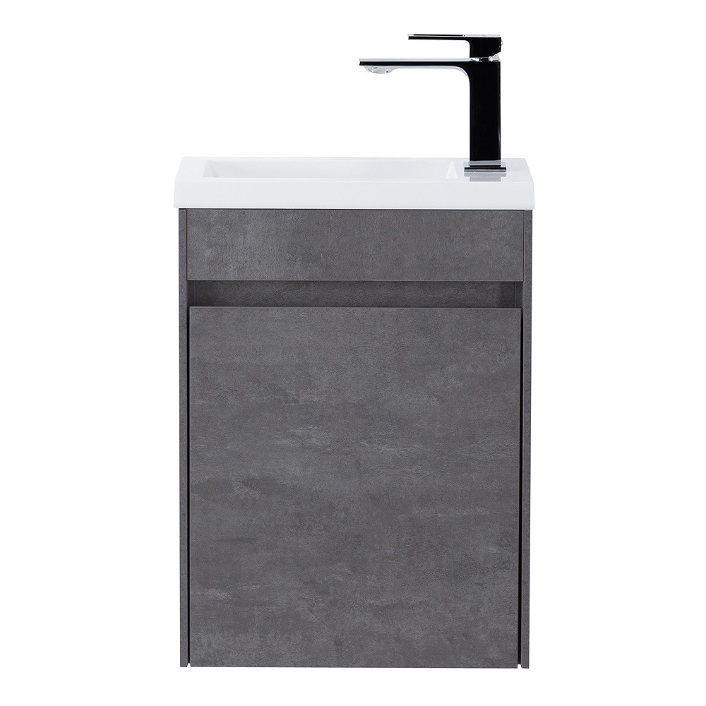 Приобрести belbagno тумба с раковиной pietra mini 40 см, подвесная с дверью 40-l stucco cemento, белая раковина