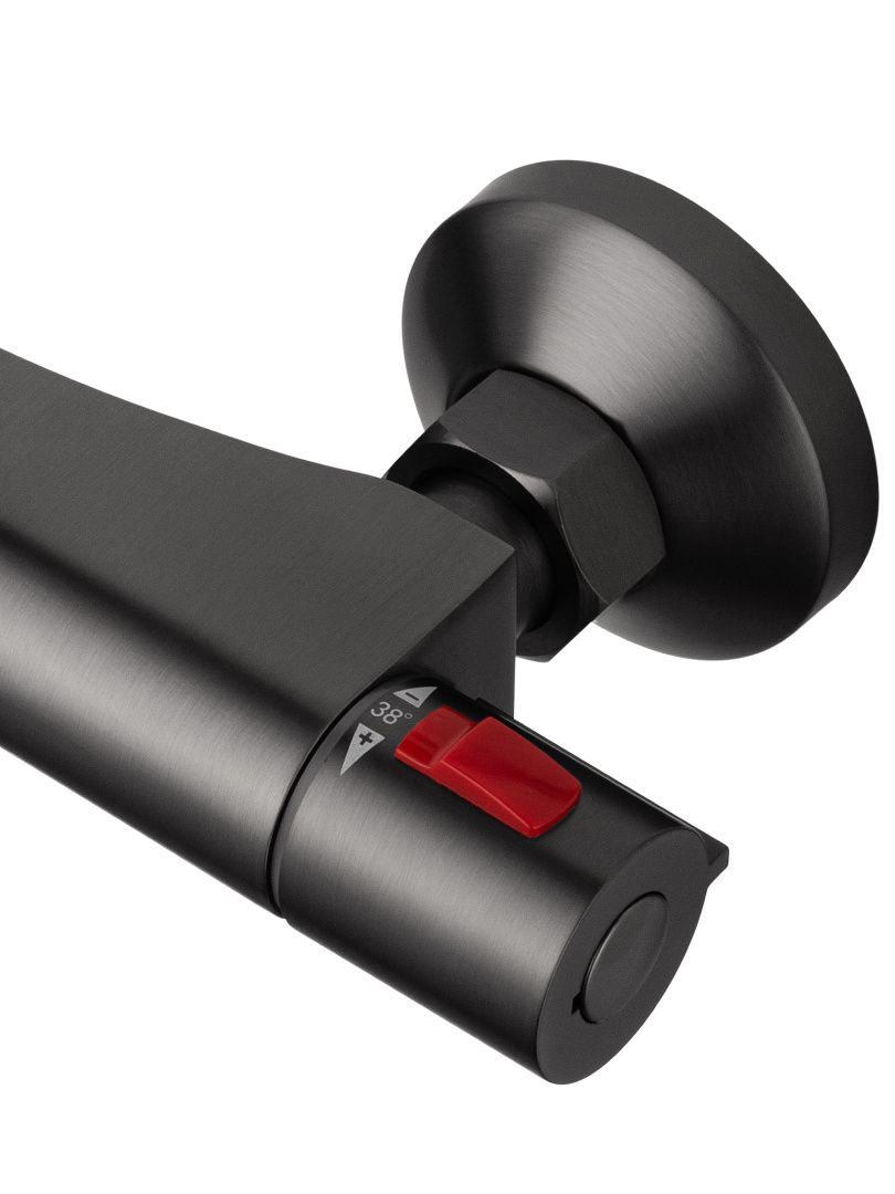 Приобрести смеситель для душа с термостатом wonzon & woghand inn 5, темный графит (ww-b1005-a-bgg)