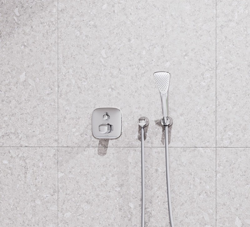 Приобрести kludi смеситель для душа скрытого монтажа ameo, с термостатом, хром 418300575