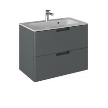 Briz Тумба подвесная с раковиной PRATO Grey 80 см, серая, матовая Т18-80