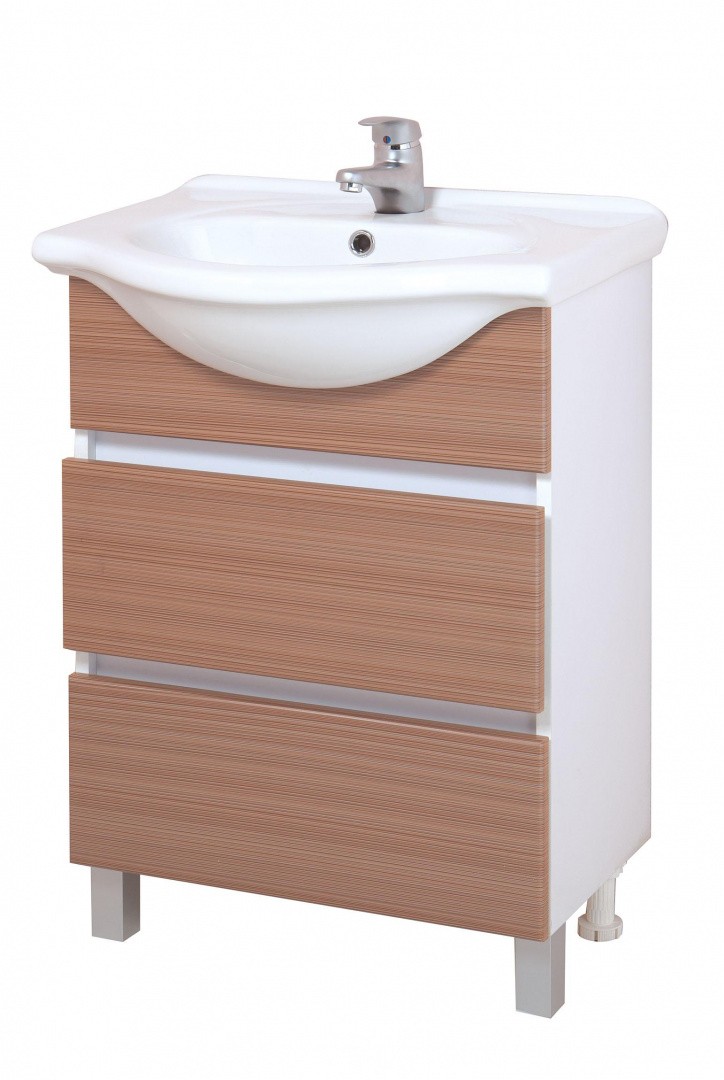 Приобрести onika тумба напольная с раковиной элита 60х83см, коричневая 106122