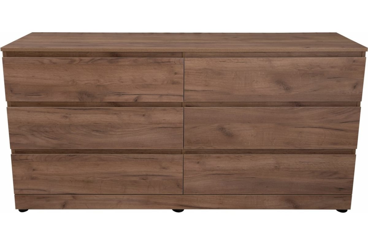 Приобрести aquanet комод сканди 160x48 см, дуб крафт (6 ящиков)