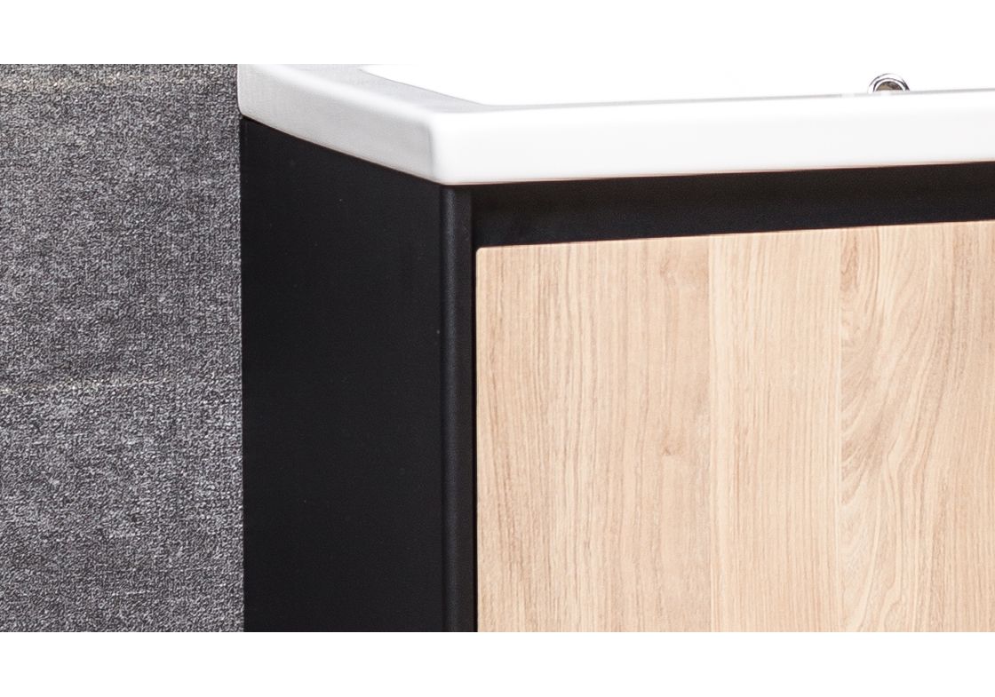 Приобрести тумба напольная с раковиной velvex klaufs 50 см tnkla.50.2d-617.217, черный/дерево