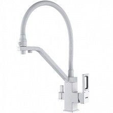 Gappo Смеситель для кухни G4317-8 с фильтром и гибким изливом, белый 34711