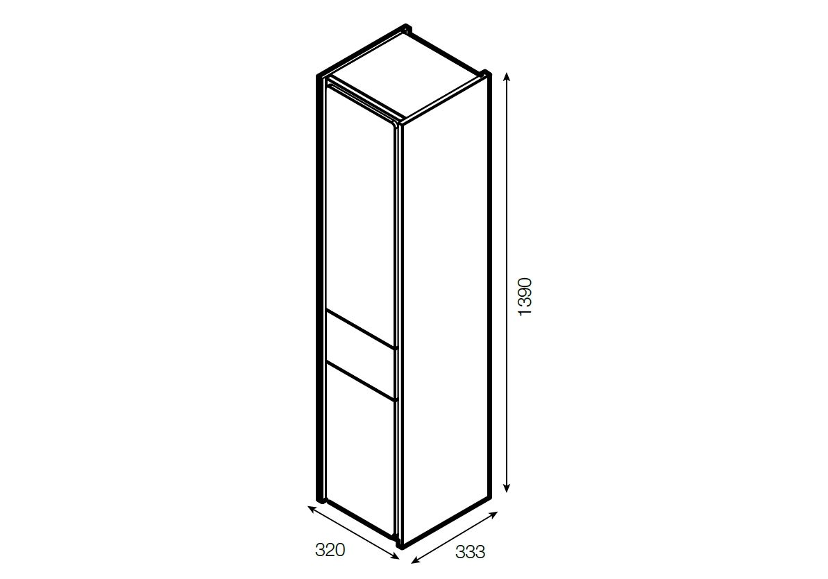 Приобрести пенал подвесной roca ronda 32 см, правый, бетон, белый матовый z.ru93.0.300.6