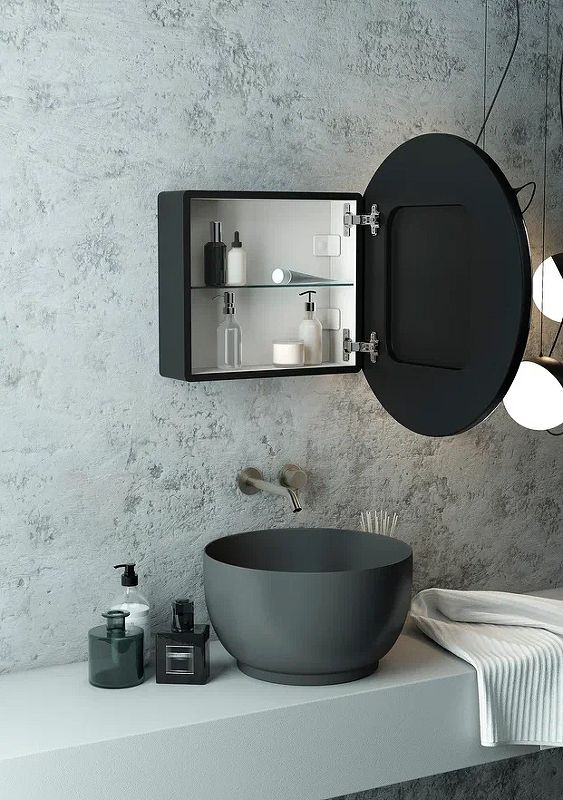 Приобрести continent зеркало шкаф с подсветкой torneo black 70х70 см, сенсорный включатель, черное