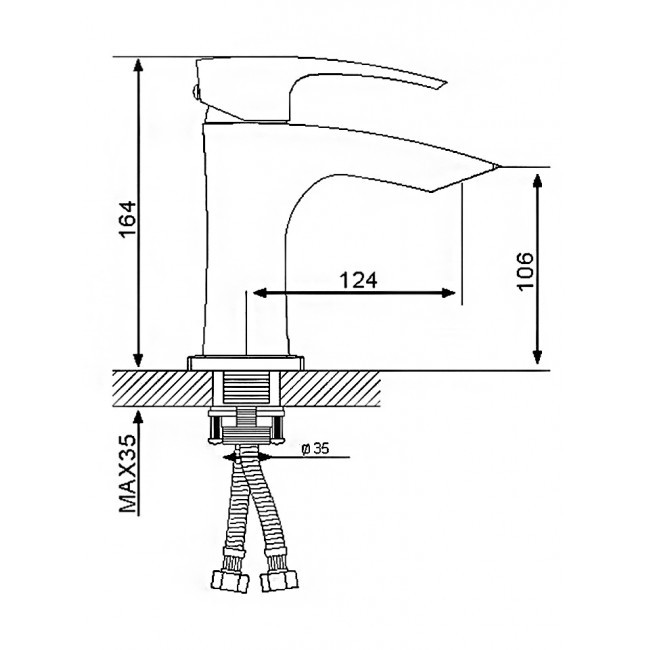 Приобрести gappo смеситель для раковины g1007-8, белый\хром 86808
