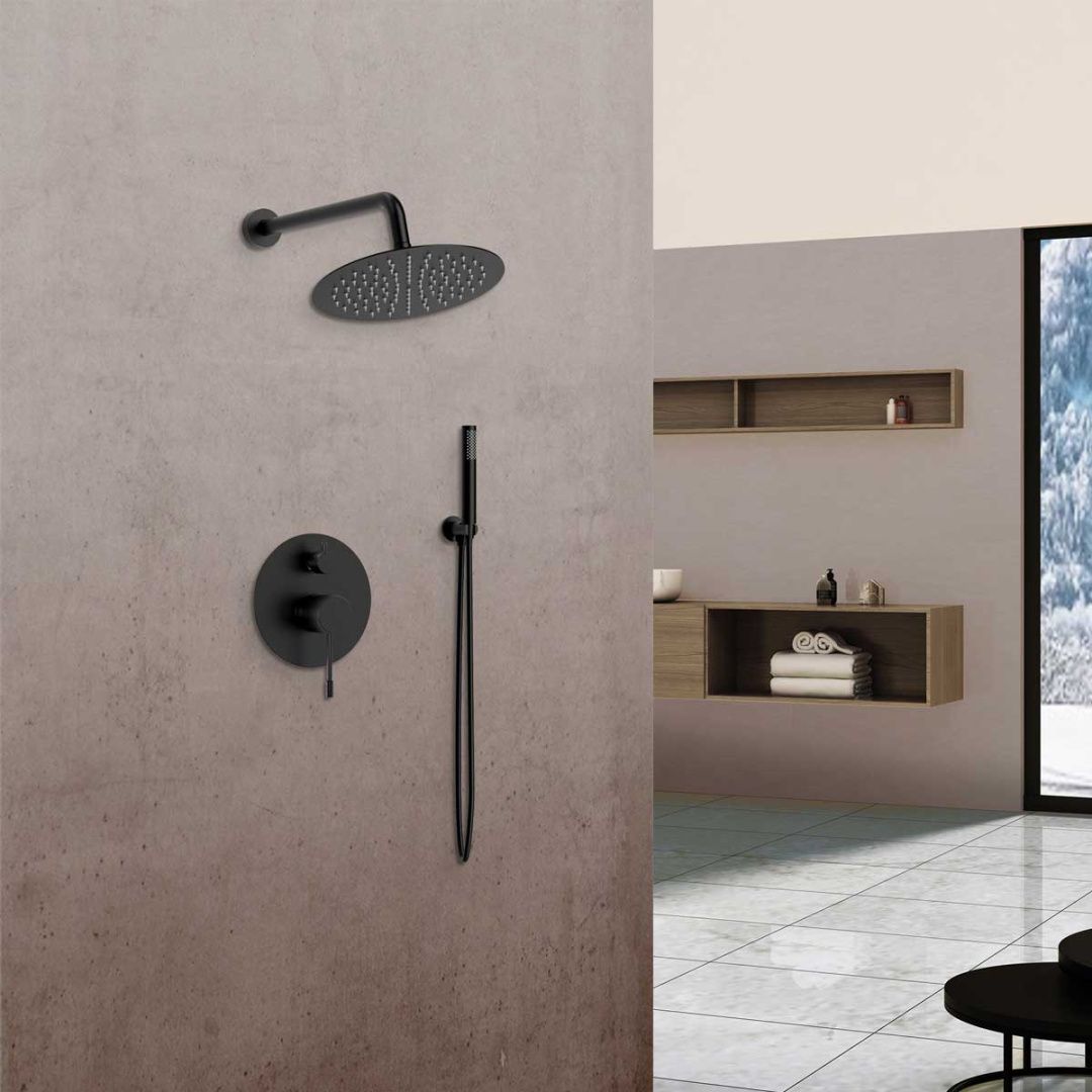 Приобрести vincea встраиваемая душевая система desire, черная матовая vsfw-1d1mb