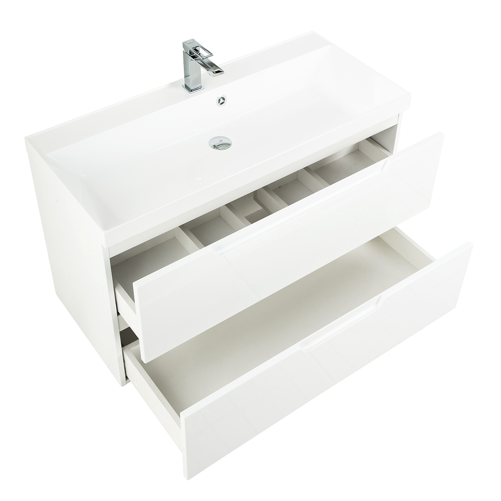 Приобрести belbagno тумба с раковиной vittoria 90 см, подвесная bianco opaco, белая раковина