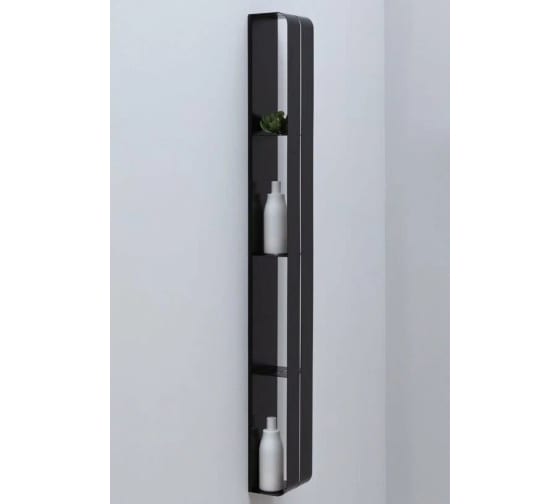 Приобрести aquanet полка магнум h 15x130 см черная матовая, вертикальная 00326458