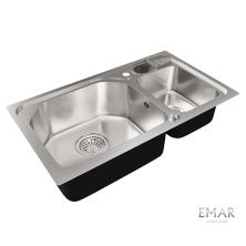 Oulin Кухонная мойка 81х46 см, сатин Oulin OL-9818