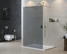 Cezares Душевая перегородка LIBERTA 120 см, серый\хром LIBERTA-L-2-120-GR-Cr