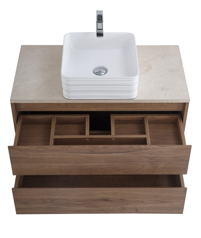 Приобрести belbagno тумба со столешницей kraft 100 см, подвесная rovere tabacco