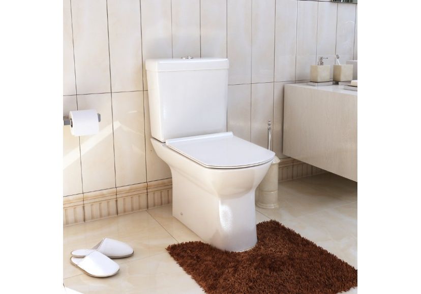 Приобрести напольный унитаз-компакт безободковый sole quadro + крышка с микролифтом