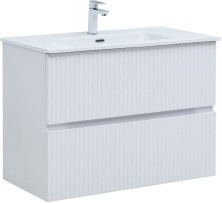 Aquanet Тумба с раковиной Джейн 90 см, белая матовая