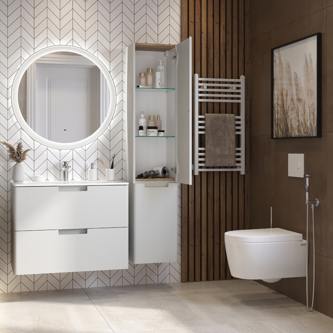 Приобрести briz зеркало prato light 80х80 см, с подсветкой , светло серое, пдз49-80