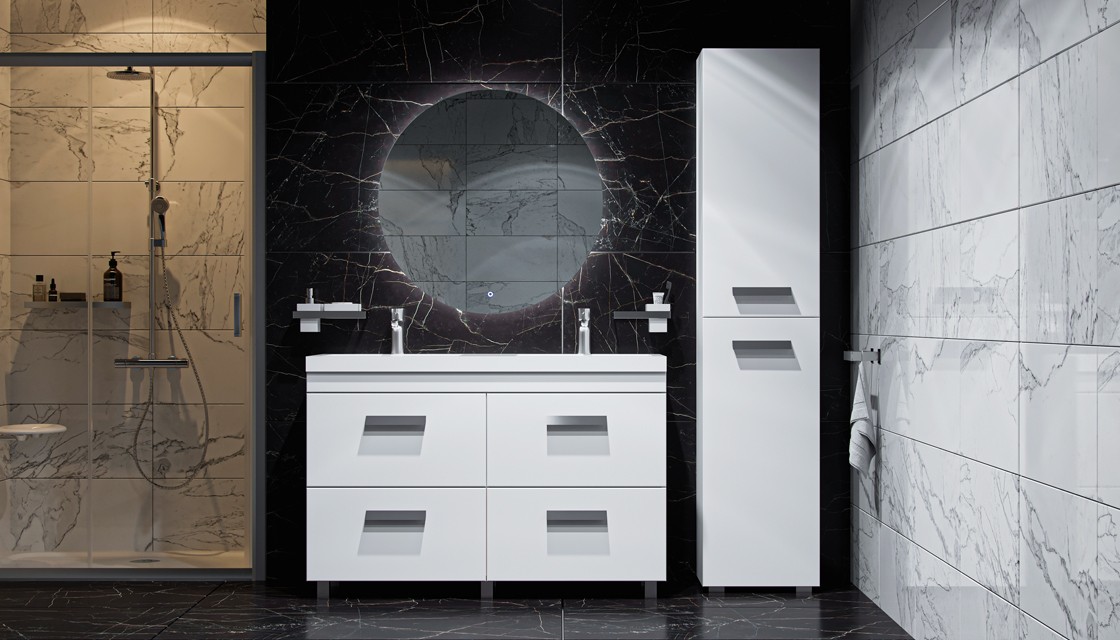 Приобрести пенал напольный velvex orlando 190 см, белый матовый, pnorl.190-211