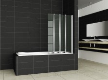 CEZARES Шторка для ванны PRATICO 100х140см PRATICO-V-4-100/140-C-Cr