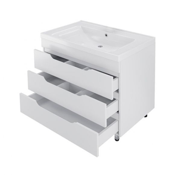 Приобрести mirsant тумба soho quadro, напольная с раковиной deep 100см.