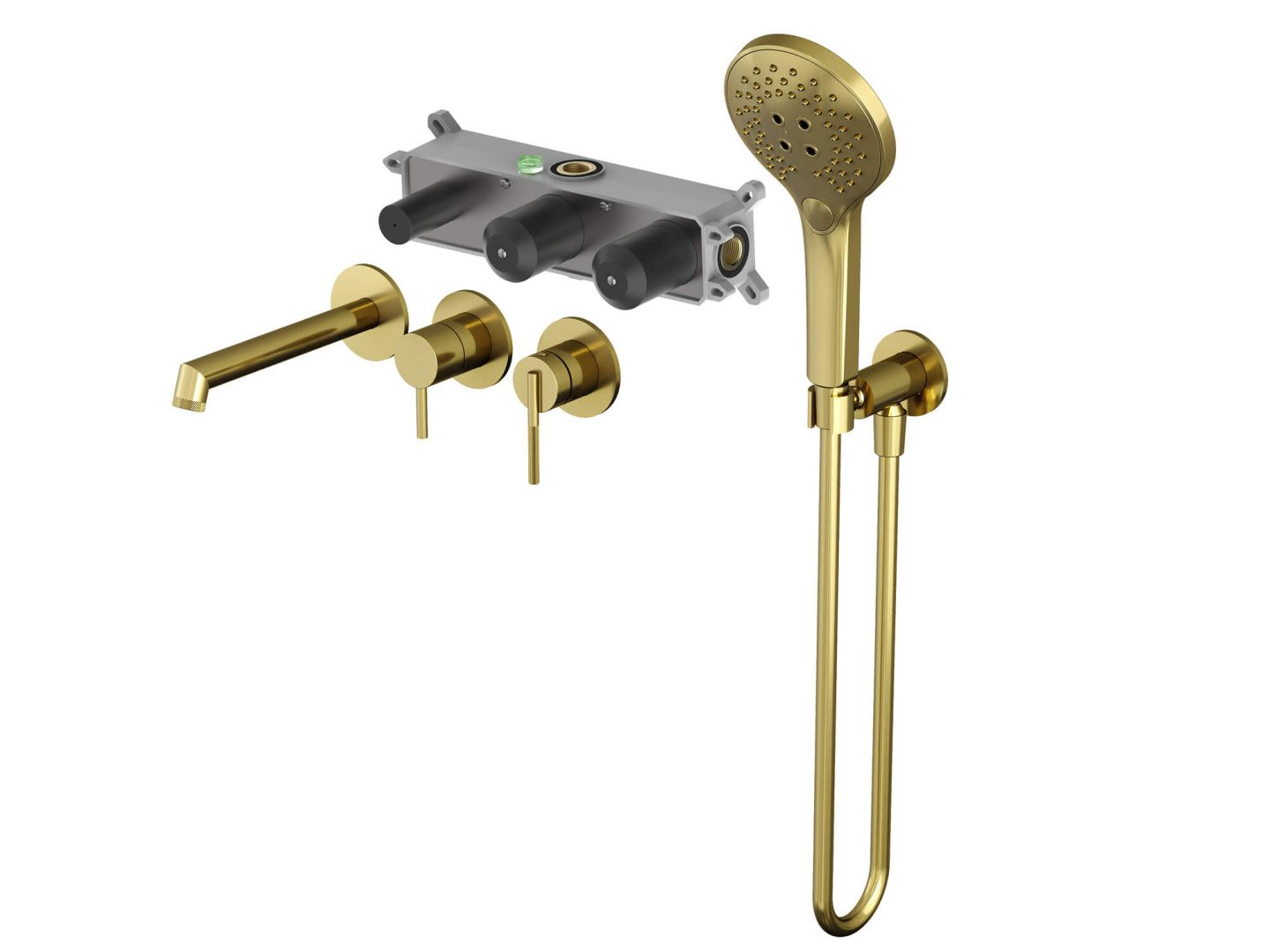 Приобрести hayzburg встраиваемый смеситель для ванны и душа, золото hb-4004-2go