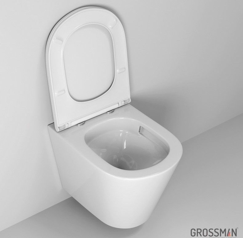 Приобрести grossman унитаз подвесной tornado с крышкой дюропласт, микролифт, белый gr-4478sq