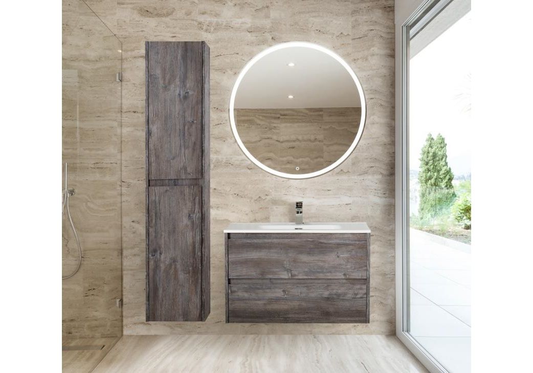 Приобрести пенал подвесной belbagno kraft-1600-2a-sc-pp-l 35 см, левый, pino pasadena