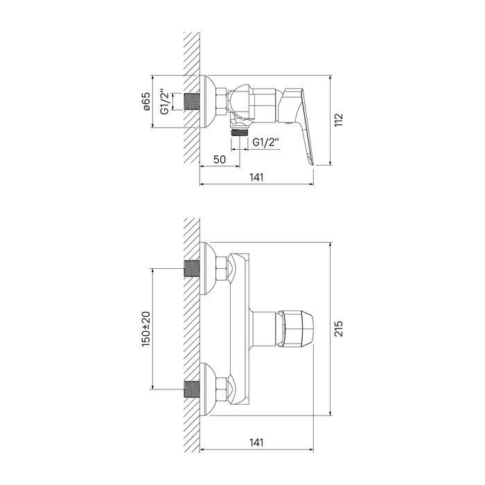 Приобрести iddis смеситель для душа vibe 215мм, хром vibsb00i03wa