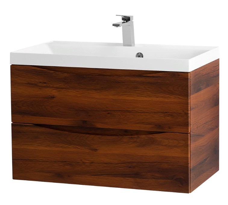 Приобрести тумба подвесная с раковиной belbagno marino-800-2c-so-rc-p 80 см, rovere ciliegio