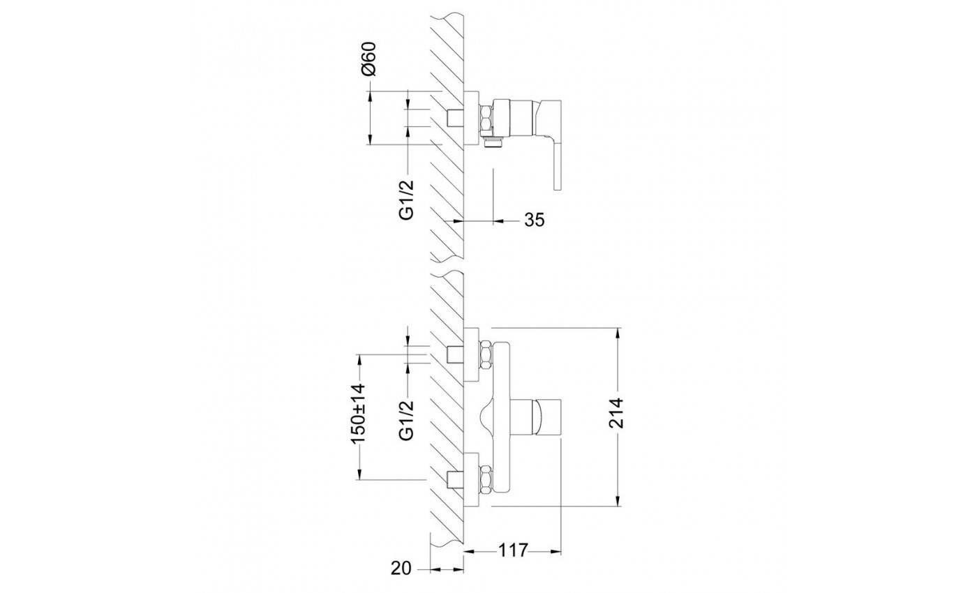 Приобрести lemark смеситель для душа aura, хром\голубой lm0603c