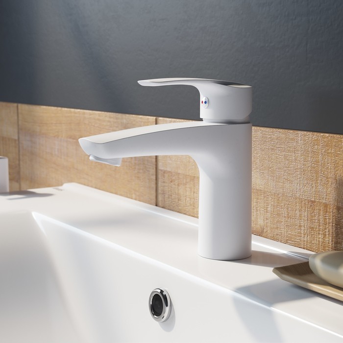 Приобрести iddis смеситель для раковины ray 146мм, белый матовый raywt00i01