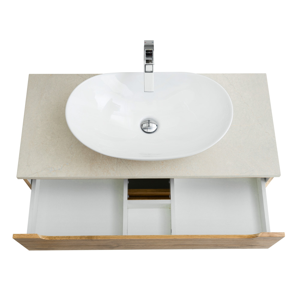 Приобрести belbagno тумба со столешницей etna-h60 100 см, подвесная rovere nature