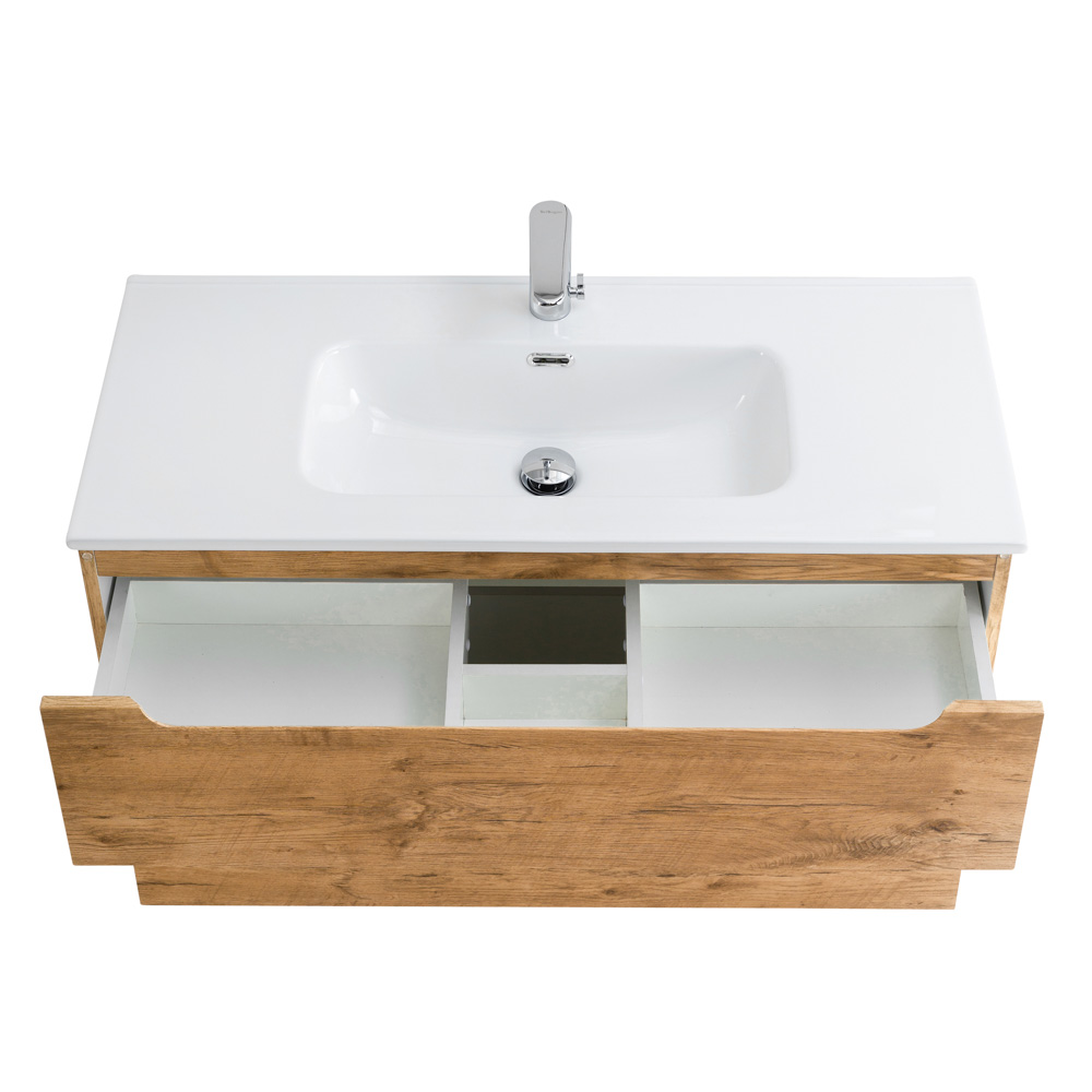 Приобрести belbagno тумба с раковиной etna-h60 100 см, подвесная b rovere nature, белая раковина