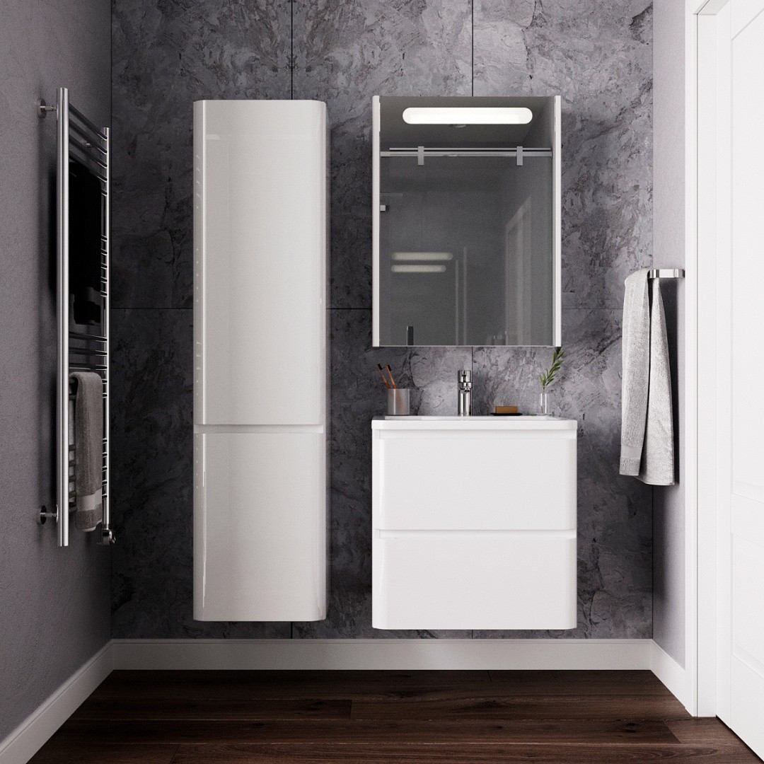 Приобрести тумба подвесная итана roberto 60, с раковиной adel 60.