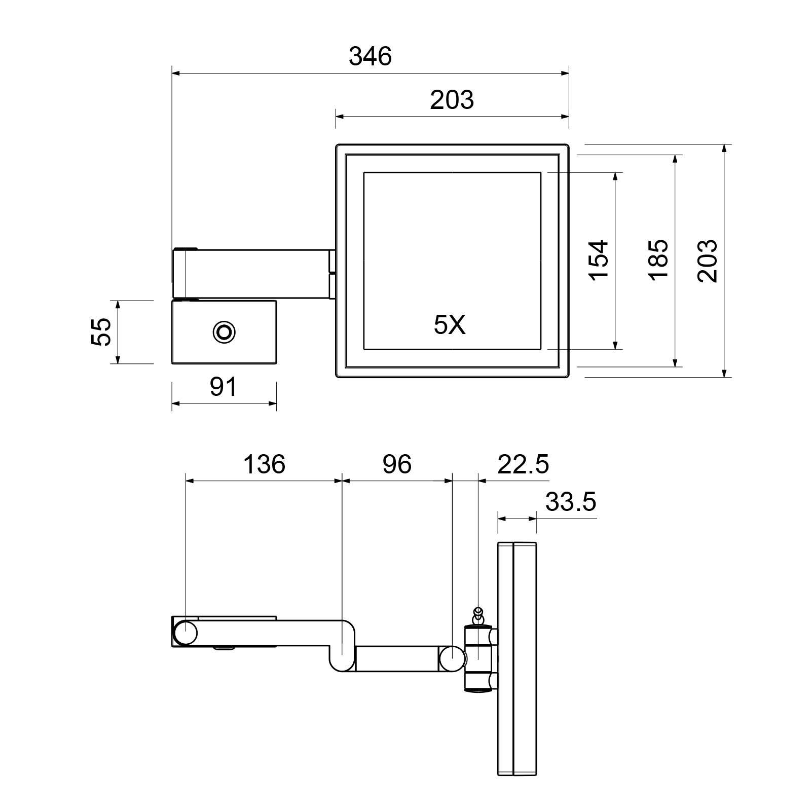 Приобрести зеркало с подсветкой timo selene 14076/03 черный