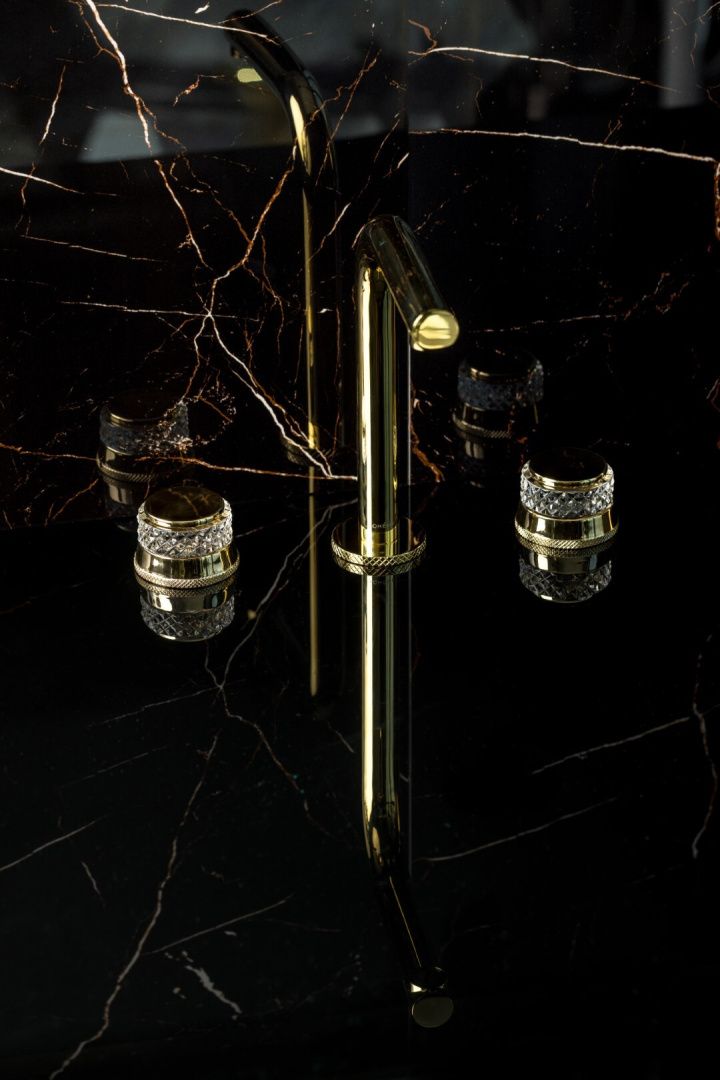 Приобрести boheme смеситель для раковины aura, золото 152-g-a