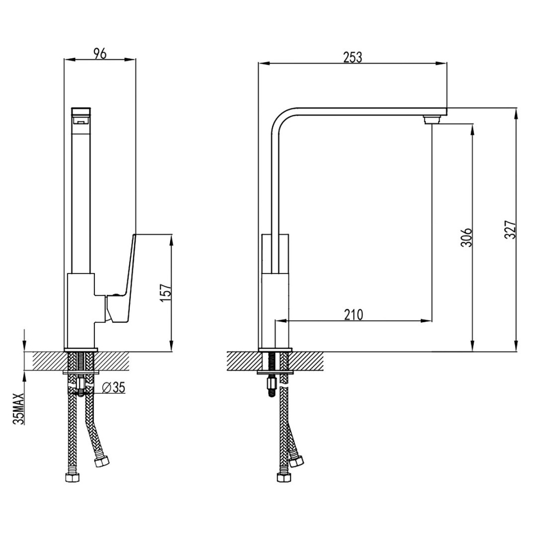 Приобрести azario смеситель для кухни eddie, 327 мм, хром az-vbh568080c