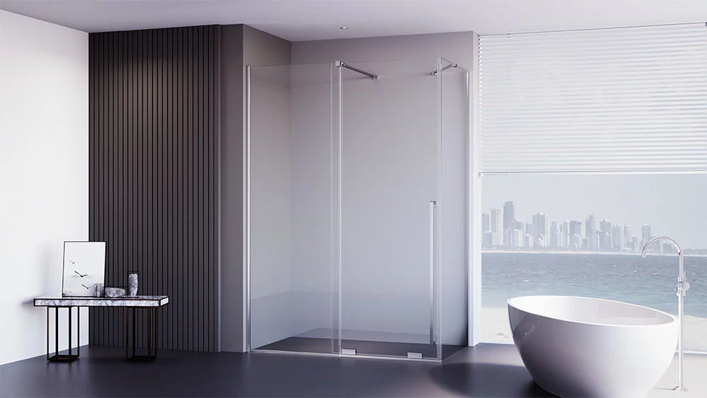 Приобрести veconi душевое ограждение premium trento 80х130 см, хром, прозрачное ptc50-sp-13080-ch-01-c4