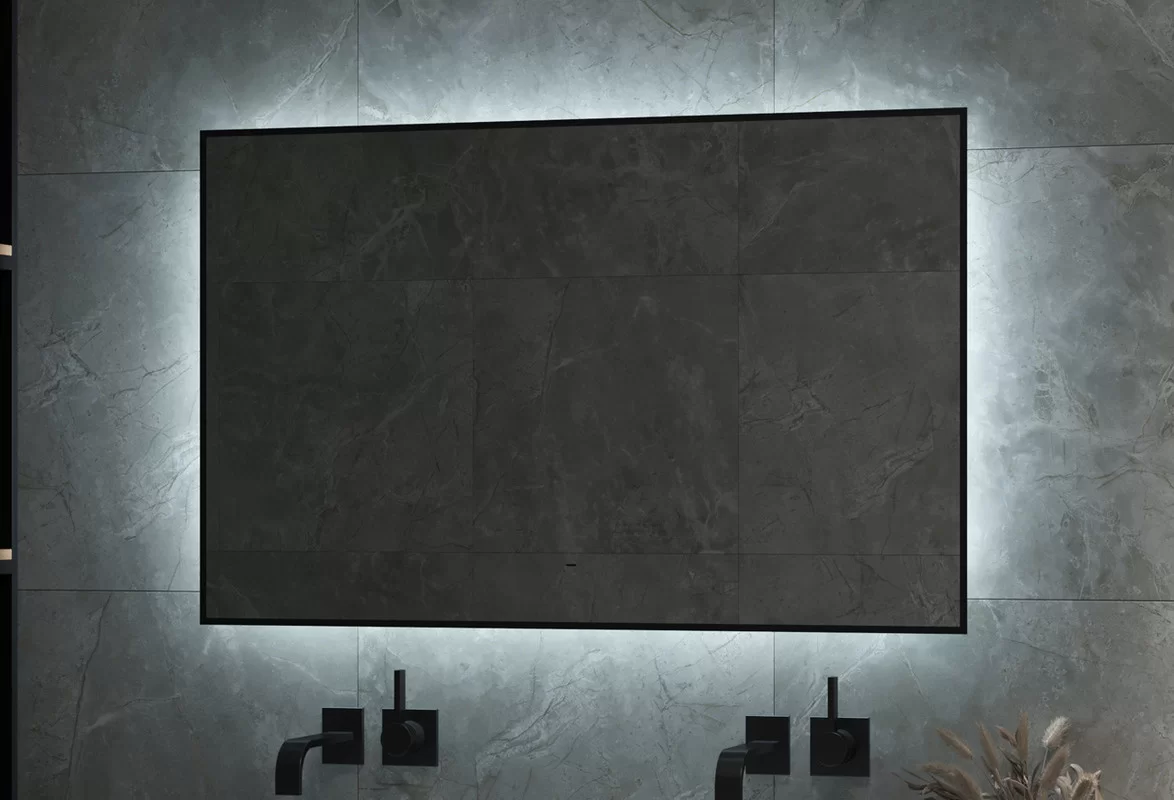 Приобрести continent зеркало с подсветкой amer 120х70 см, черное