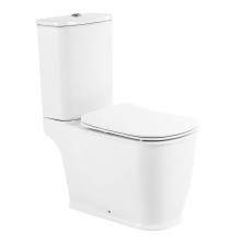 BelBagno Унитаз компакт безободковый PRADO с сиденьем дюропласт, микролифт, белый BB10150CP/BB10150SC